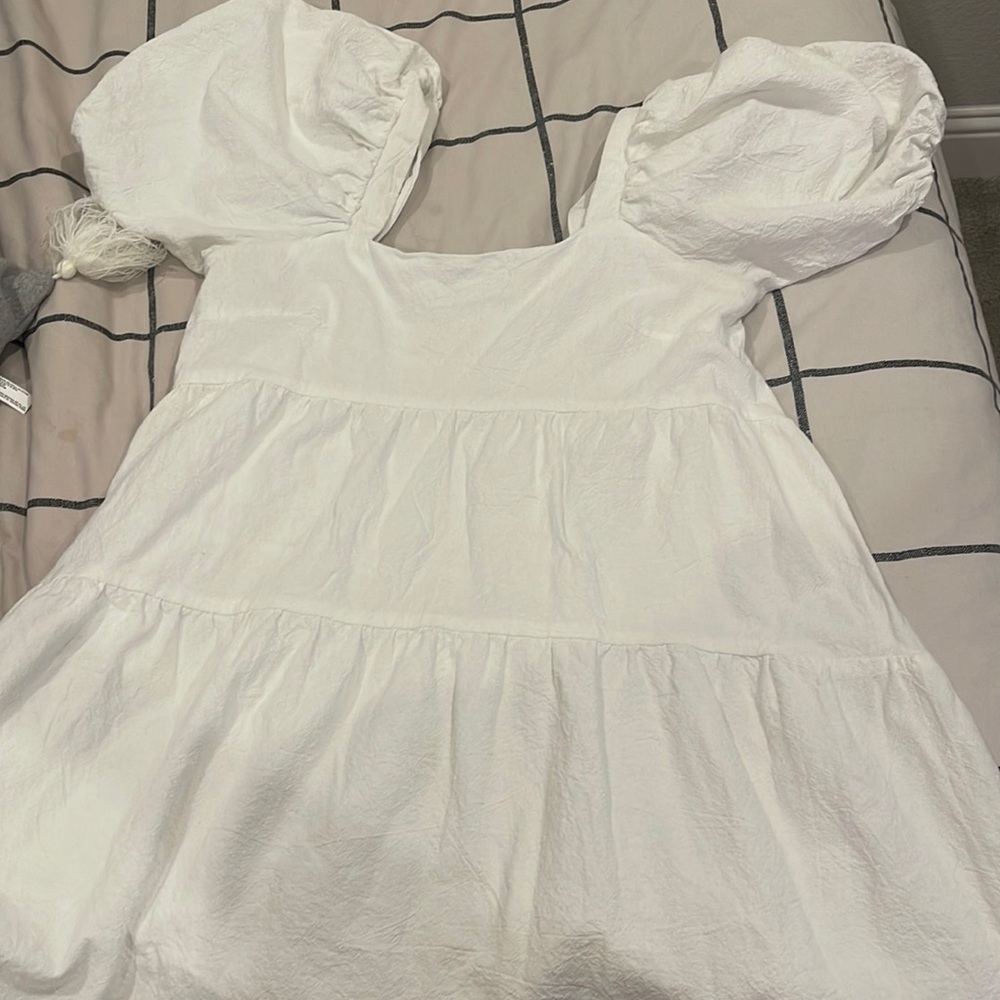 babydoll style white dress